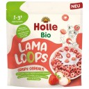 Holle BIO kraukšķīgās sausās brokastis ar zemenēm Lama Loops, bez pievienota cukura, 125g